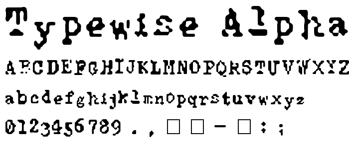 Typewise Alpha font